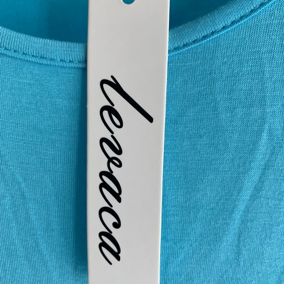 Causal high-low womens short sleeve dress. - Picture 3 of 6